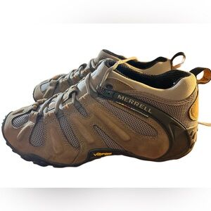 Merrell Chameleon Hiking Shoes Size 9.5 Vibram Sole Brown Trail Sneakers